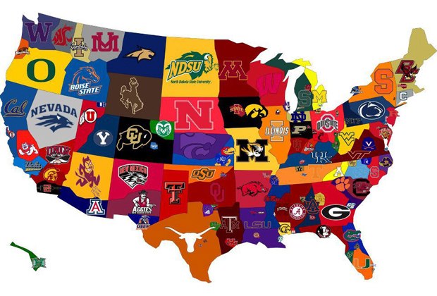 College Football Map